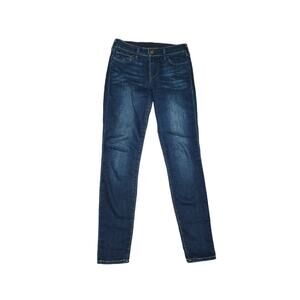 True Religion Abbey Mid-Rise Super Skinny Dark Wash Jeans, 25
